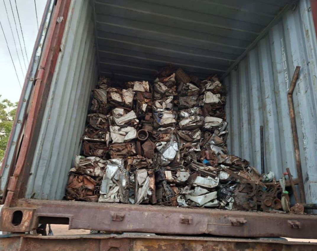 MS Bundles — baled scrap ready for shipment